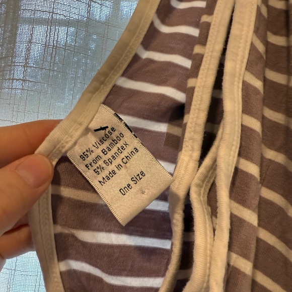 Kickee Pants Purple and white Striped Baby swaddle Blanket Bamboo - Picture 6 of 14